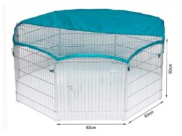 Wire Pet Playpen with waterproof polyester cloth 8 panels size 63x 60cm 06-0114 cattree-factory.com