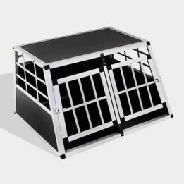 Aluminum Dog cage Small Double Door Dog cage 65a 89cm 06-0770 cattree-factory.com