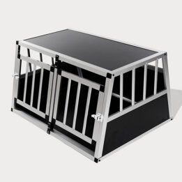 Small Double Door Dog Cage With Separate Board 65a 89cm 06-0771 cattree-factory.com