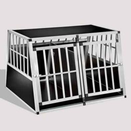 Aluminum Dog cage Large Double Door Dog cage 75a 104 06-0777 cattree-factory.com