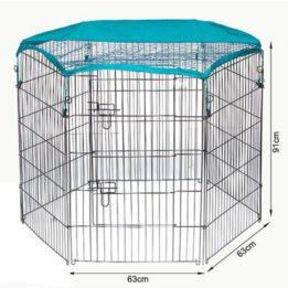 Outdoor Wire Pet Playpen with Waterproof Cloth Folable Metal Dog Playpen 63x 91cm 06-0116 cattree-factory.com