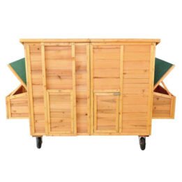 Large Outdoor Wooden Chicken Cage Two Egg Cages Pet Coop Wooden Chicken House cattree-factory.com