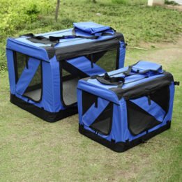 Blue Large Dog Travel Bag Waterproof Oxford Cloth Pet Carrier Bag cattree-factory.com