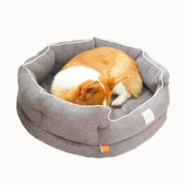 Winter Warm Washable Circular Dog Bed Sponge Comfy Sleeping Pet Bed cattree-factory.com