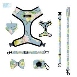 Pet harness factory new dog leash vest-style printed dog harness set small and medium-sized dog leash 109-0014 cattree-factory.com