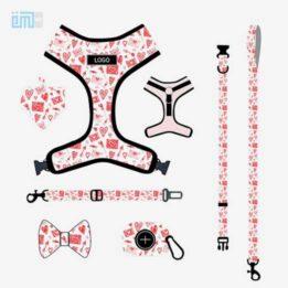 Pet harness factory new dog leash vest-style printed dog harness set small and medium-sized dog leash 109-0017 cattree-factory.com