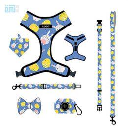 Pet harness factory new dog leash vest-style printed dog harness set small and medium-sized dog leash 109-0018 cattree-factory.com