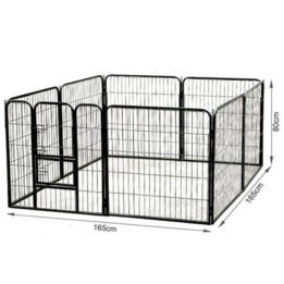 80cm Large Custom Pet Wire Playpen Outdoor Dog Kennel Metal Dog Fence 06-0125 cattree-factory.com