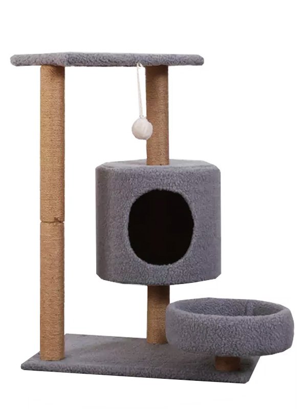 Casas de árvore para gatos de madeira: escaladores de gatos pós-escalada, colher para dormir 06-1174 cattree-factory.com