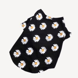 Newest Custom Print Logo Small Daisies Pet T-shirt Luxury Dog Clothes cattree-factory.com