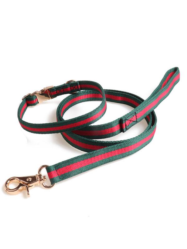 Factory Wholesale Pet Collar Nylon Webbing Dog Leash Rope Dog Collar Heavy Duty Dog Leash With Full Metal Buckle 06-1608 cattree-factory.com