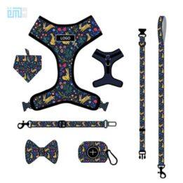 Pet harness factory new dog leash vest-style printed dog harness set small and medium-sized dog leash 109-0027 cattree-factory.com