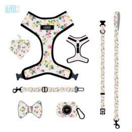 Pet harness factory new dog leash vest-style printed dog harness set small and medium-sized dog leash 109-0028 cattree-factory.com
