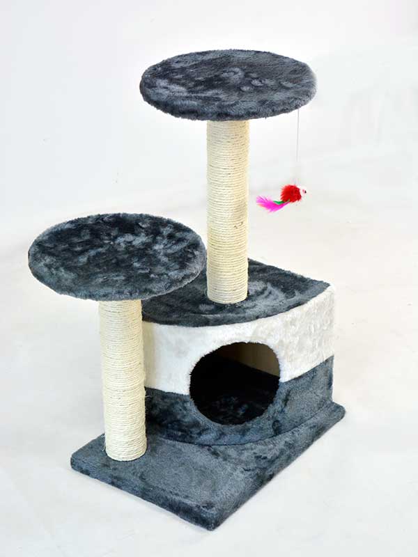 Árbol de gatito de juguete de ratón de plataforma de habitación de gato de escalada de gato de dos colores 06-0009 cattree-factory.com