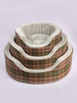 Coral velvet striped plaid simple wind upscale comfortable dog kennel sofa nest pet supplies106-33008 cattree-factory.com