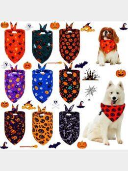 Halloween pet drool towel cat and dog scarf triangle towel pet supplies 118-37017 cattree-factory.com