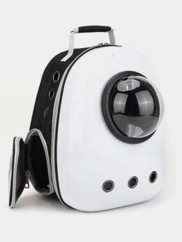 Ivory White Upgraded Side Opening Pet Cat Backpack 103-45002 cattree-factory.com