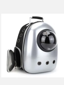 Star Silver Upgraded Side Opening Pet Cat Backpack 103-45012 cattree-factory.com