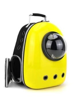 Yellow upgraded side opening cat backpack 103-45013 www.cattree-factory.com