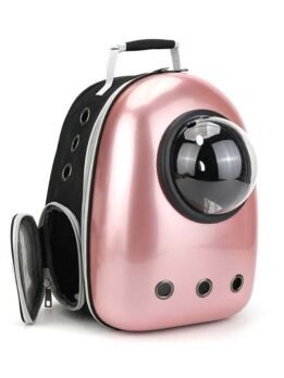 Rose gold upgraded side opening pet cat backpack 103-45016 www.cattree-factory.com