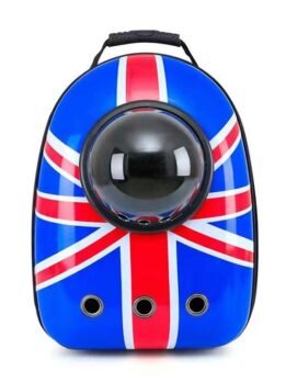 Union Jack Upgraded Side Opening Pet Cat Backpack 103-45023 www.cattree-factory.com