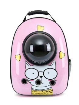 Pink Meow Miss Upgraded Side-Opening Pet Cat Backpack 103-45028 cattree-factory.com